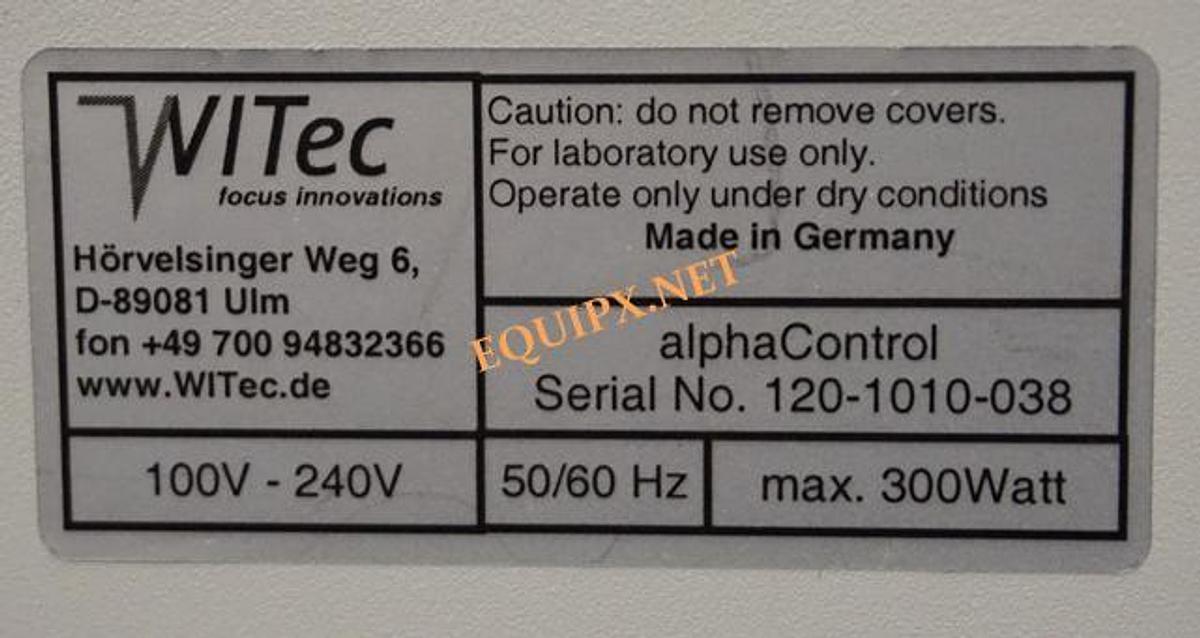 Used Witec Alpha 300S Scanning Nearfield optical microscope