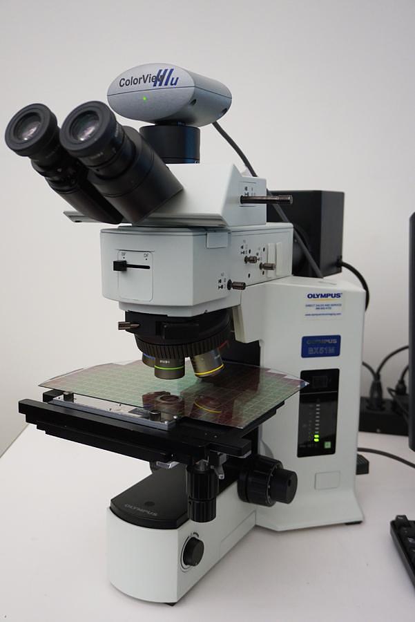 Refurbished Olympus BX51M inspection microscope with UIS 2 optical system, camera and PC