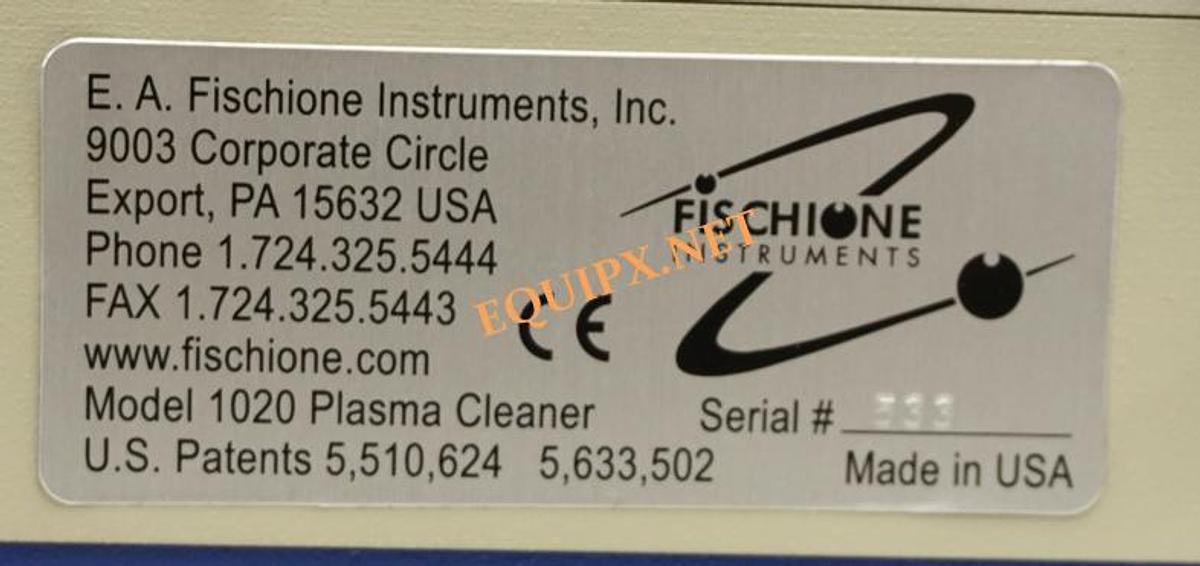 Used Fischione Instruments 1020 plasma cleaner for TEM and SEM samples