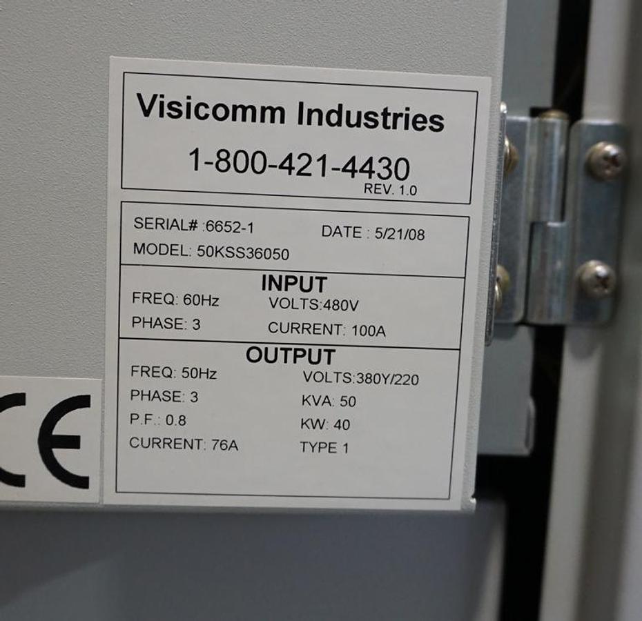 Refurbished Visicomm Industries 50KVA Frequency Converter