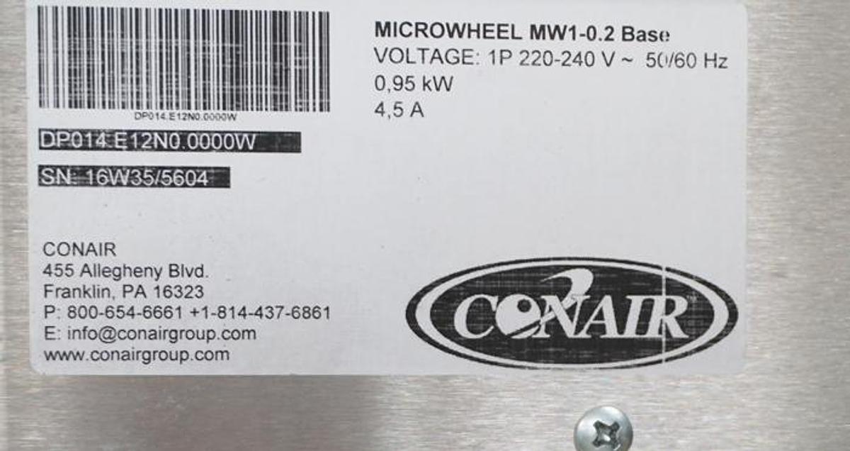 Used Conair MW1-0.2 Dessicant Microwheel Dryer with Hopper and Support stand