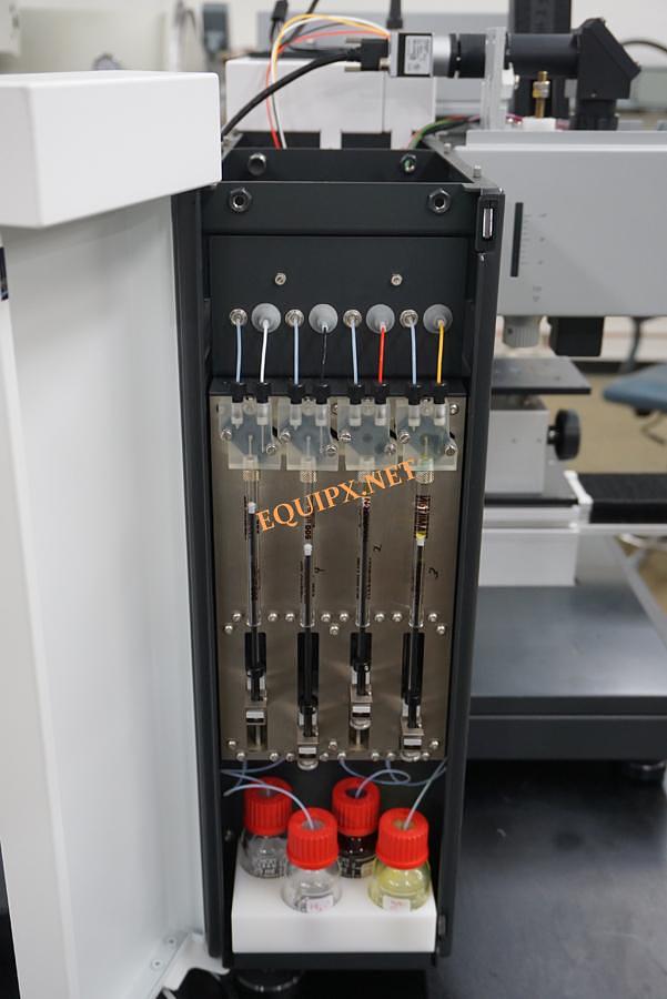 Used Kruss DSA100E drop shape analyzer with large sample frame and multi dosing units