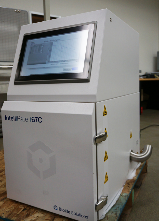 Preowned Custom Biogenic Systems model 21 LN2 controlled rate freezer (BioLife Solutions IntelliRate i67C MP)