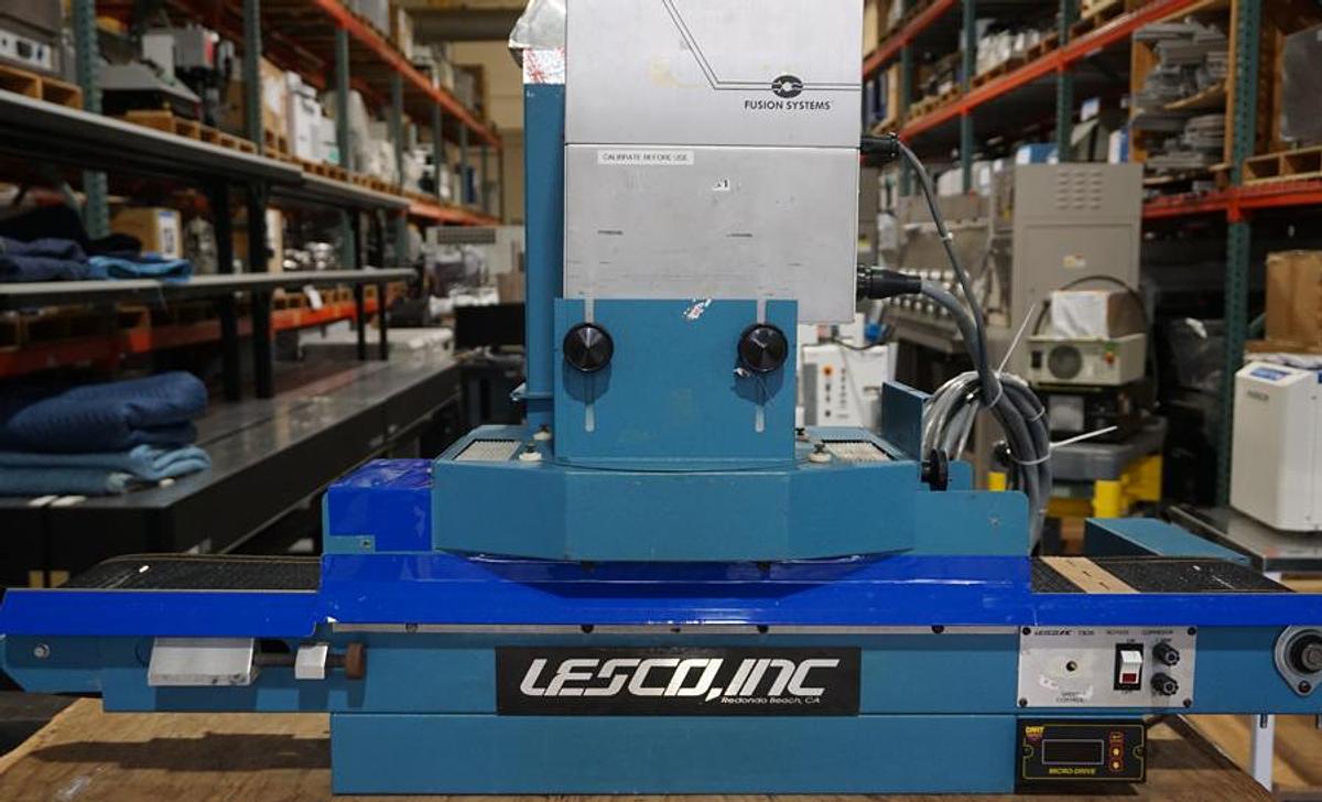 Refurbished LESCO UV Belt curing oven