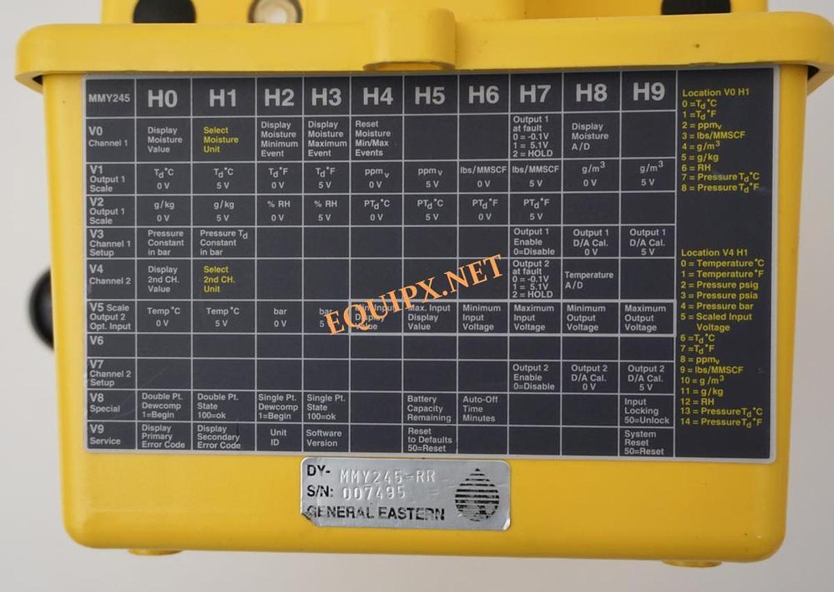 Used General Eastern MMY245 portable industrial hygrometer