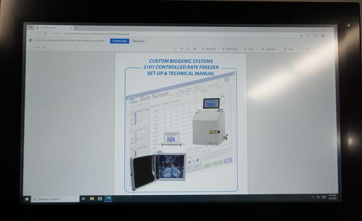 Preowned Custom Biogenic Systems model 21 LN2 controlled rate freezer (BioLife Solutions IntelliRate i67C MP)