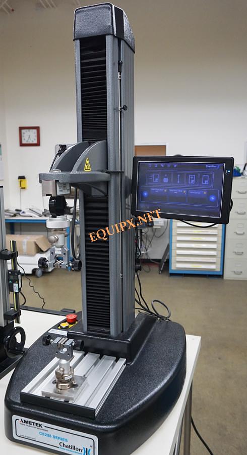 Used Ametek CS225 tensile-compression tester 1kN (225lbf) capacity, 100lbf load cell and grips (2015)