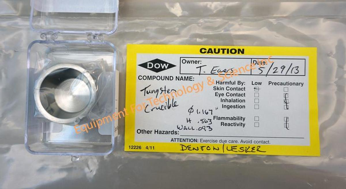 Refurbished Kurt Lesker EVCEB-4W 7cc Tungsten crucible