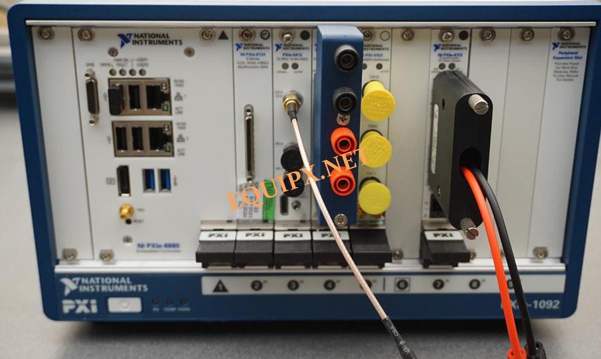 Used National Instruments NI PXIe-1092 10-Slot (7 Hybrid Slots), 1 PXI Express Timing slot, 1 peipheral Expansion Slot
