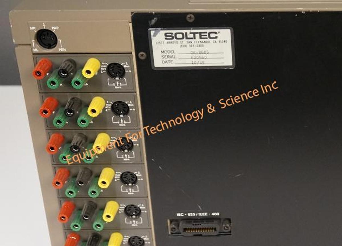 Used Soltec DS-8606 6 channel chart recorder with analog inputs