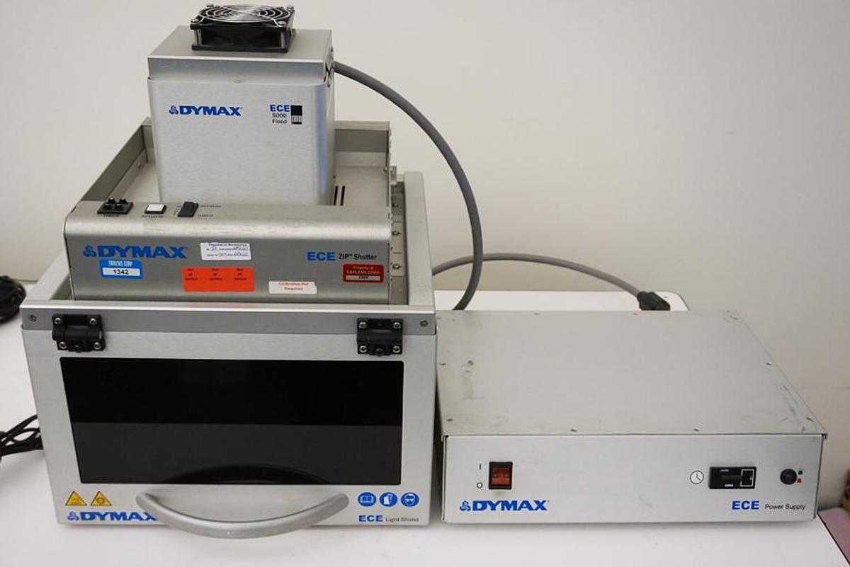 Refurbished Dymax Lightwave 5000-EC UV cure with 400w power supply, light shield enclosure, and manual shutter