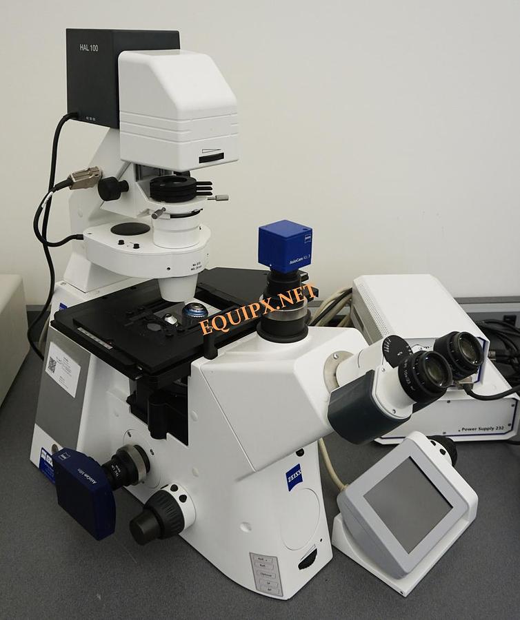 Used Zeiss AXIO Observer.Z1 inverted flourescence microscope with Apotome Structured Illumination for near Confocal imaging