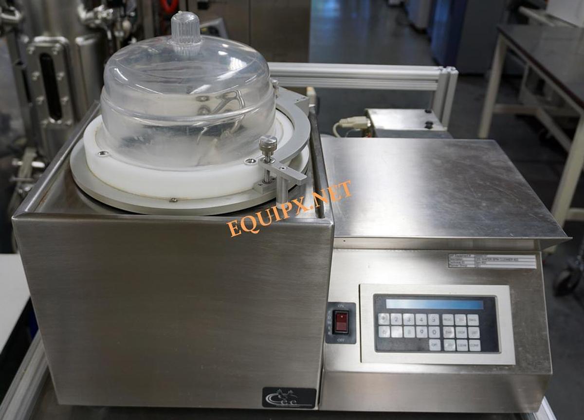 Used CEE100 developer with dual nozzles, 200mm wafer chuck, and base cabinet