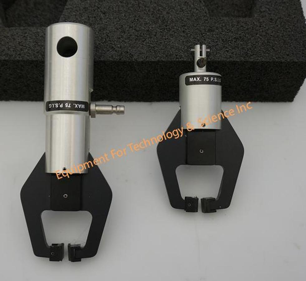 Used Instron 2712-001 pneumatic grips with 1lbf capacity (5N)