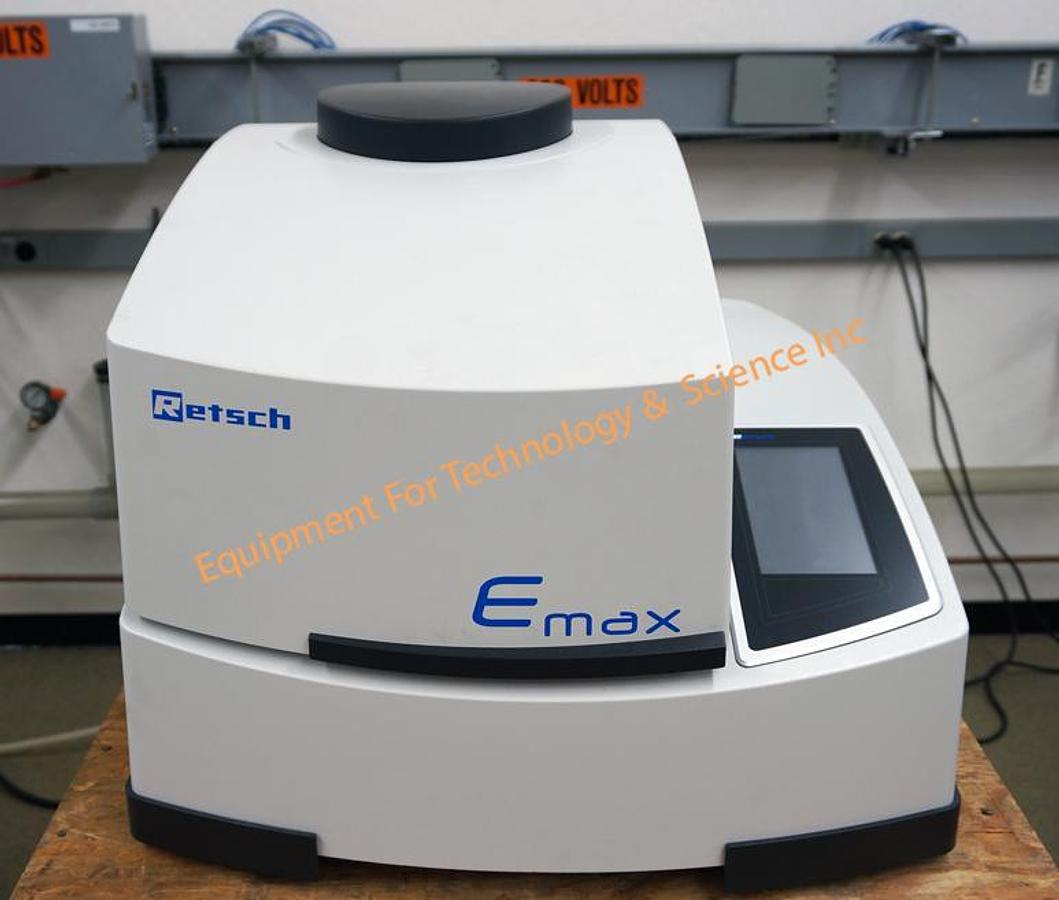 Used Retsch Emax high energy ball mill (2014) in "as new" condition