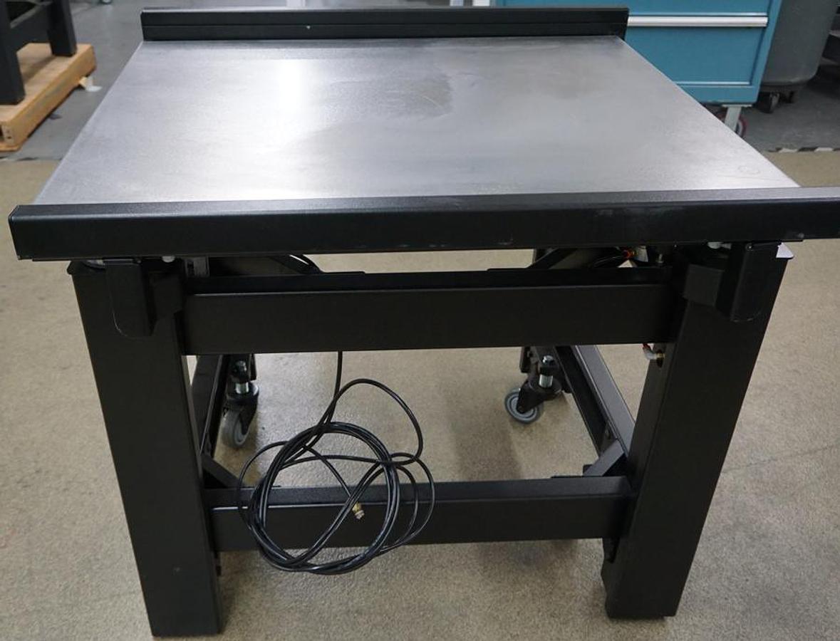 Refurbished Ametek  63-7590S Vibration Isolation Table with 30"x36" smooth stainless top- includes casters, Front and Rear support bars