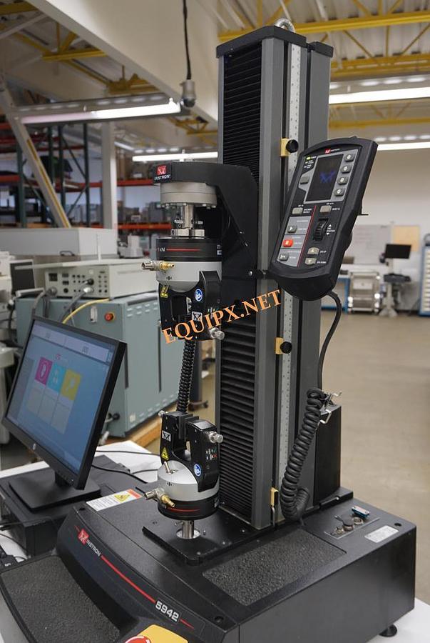 Used Instron 5942 (112lbf) testing machine with Bluehill Universal software upgrade, license, and 1 load cell