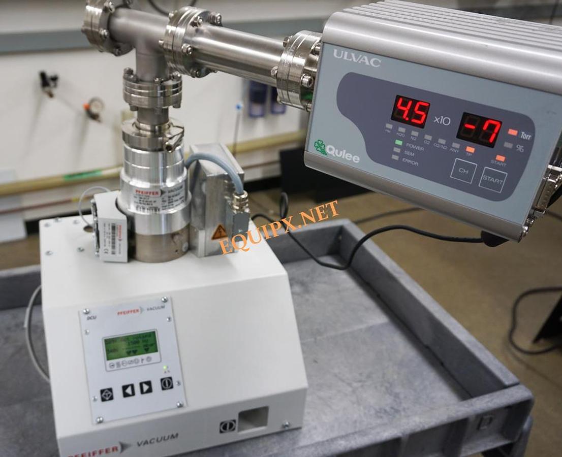 Used Ulvac Qulee BGM-102L Residual Gas Analyzer with Pfeiffer dry pumping system 1-100amu EM tube/Faraday cup