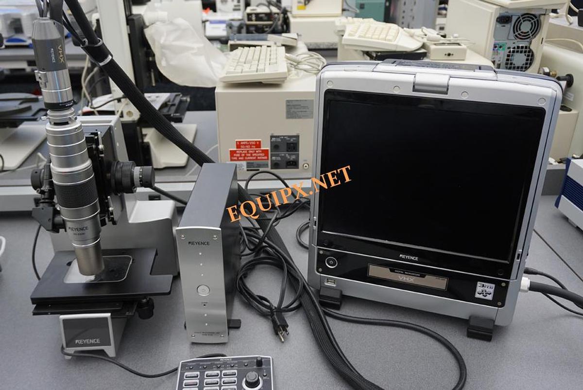 Used Keyence VHX-600K controller with VHX500 microscope and VHZ-500 zoom lens (500-5000x)