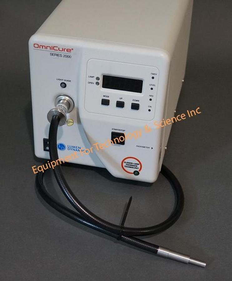 Used Lumen Dynamics  EXFO Omnicure S2000 UV Spot Curing System with 1m x 5mm high power light guide