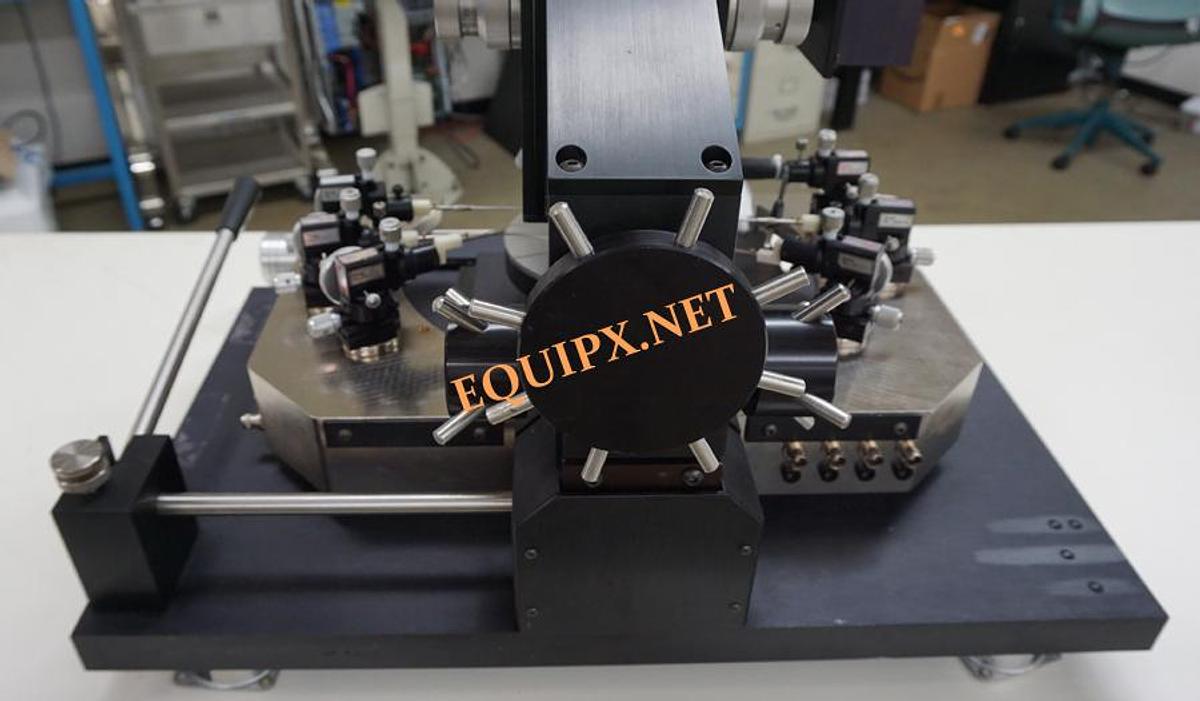 Used Alessi REL4100 manual prober with 150mm vacuum chuck and 6 positioners