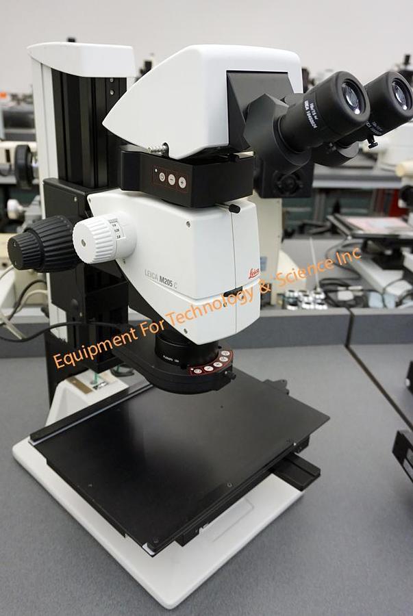 Used Leica M205C stereozoom microscope 20.5:1 zoom with Fusion optics