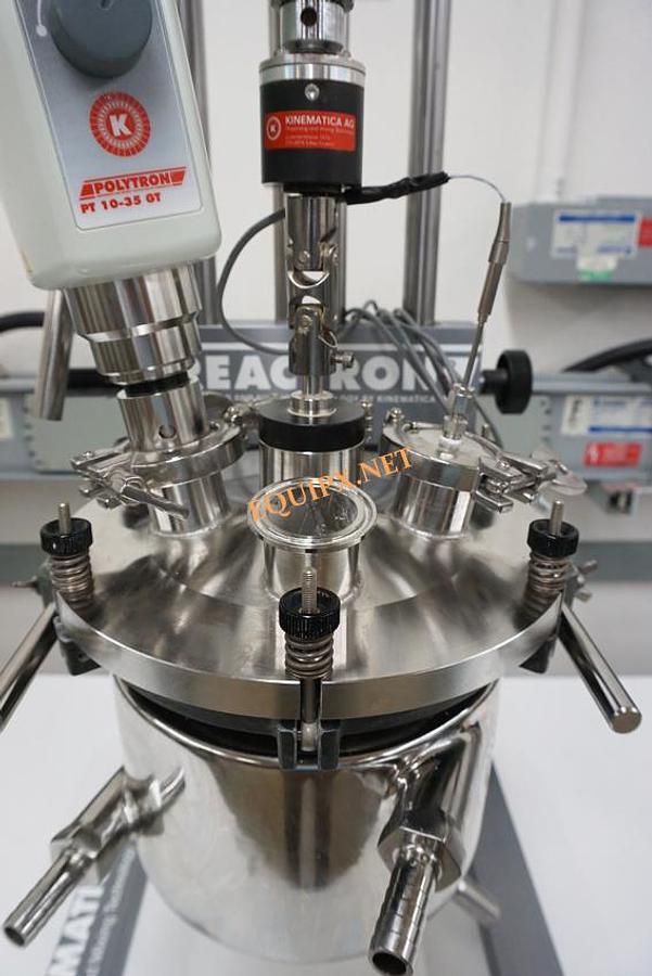 Used Kinematica Reactron RT 2 liter Benchtop Reactor with stainless pressure vessel