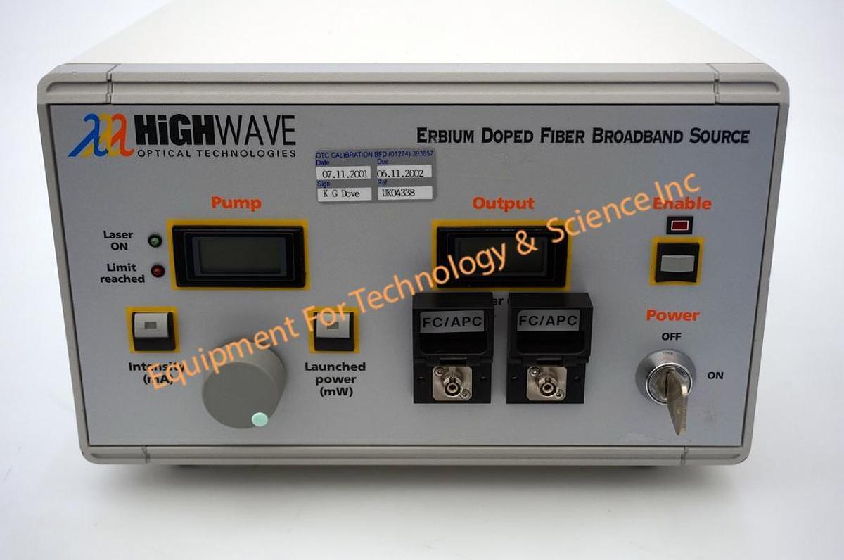 Used Highwave Optical HWT-L-BS-B1-2-APC Erbium doped ASE Laser 1560-1620nm