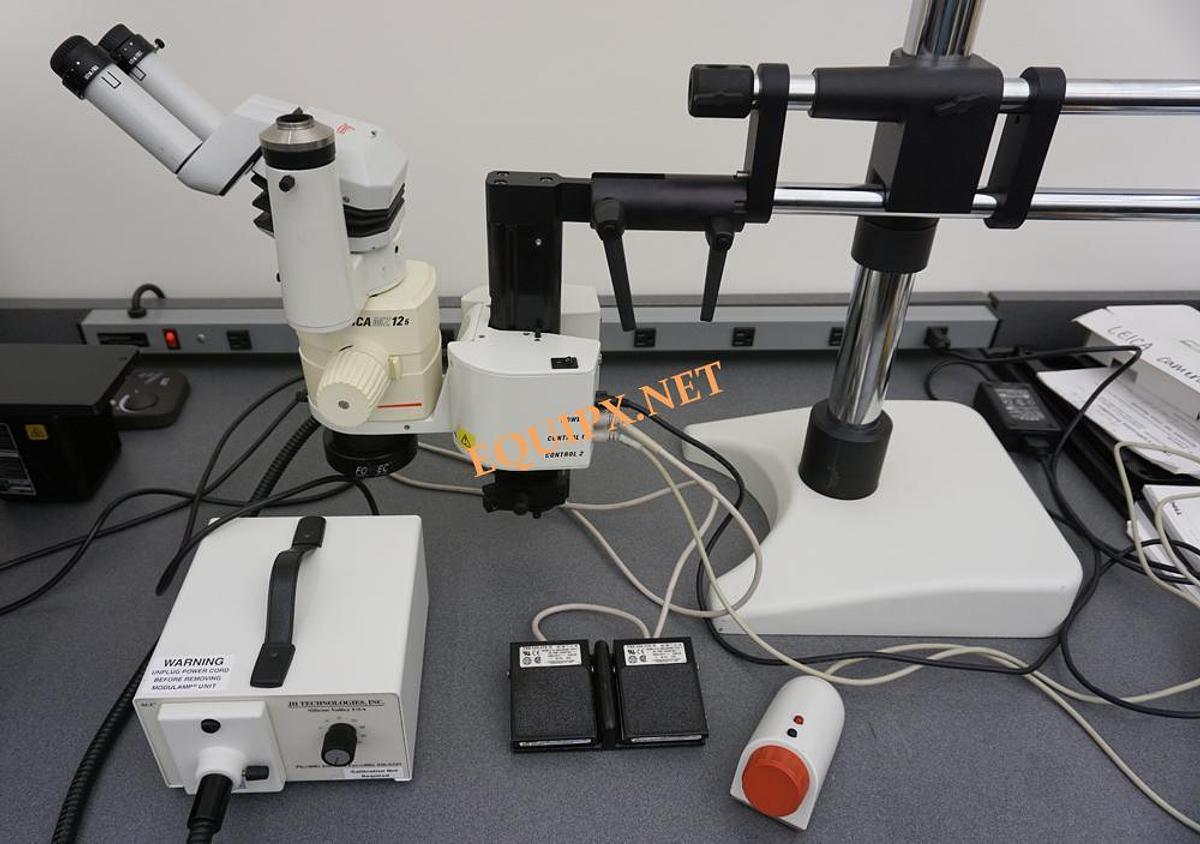 Used Leica MZ12.5 with APO 1X objective, camera adaptor, boom stand,  optional: motorized focus