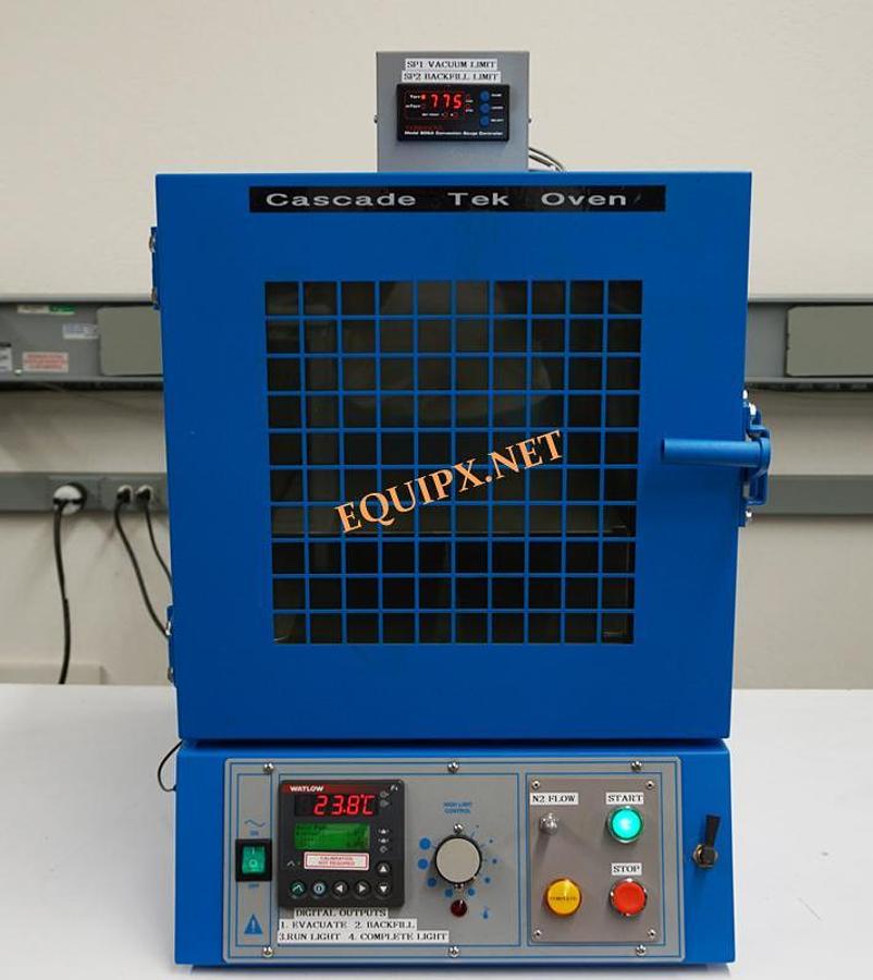 Used Cascade Tek TVO-2 vacuum oven with auto-pumpdown, Watlow F4 process controller, digital vacuum gauge max 220C (428F)