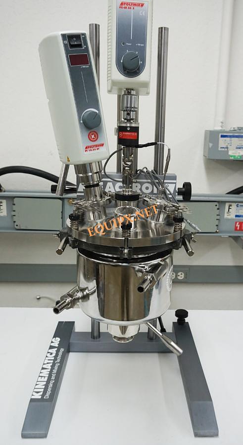 Used Kinematica Reactron RT 2 liter Benchtop Reactor with stainless pressure vessel