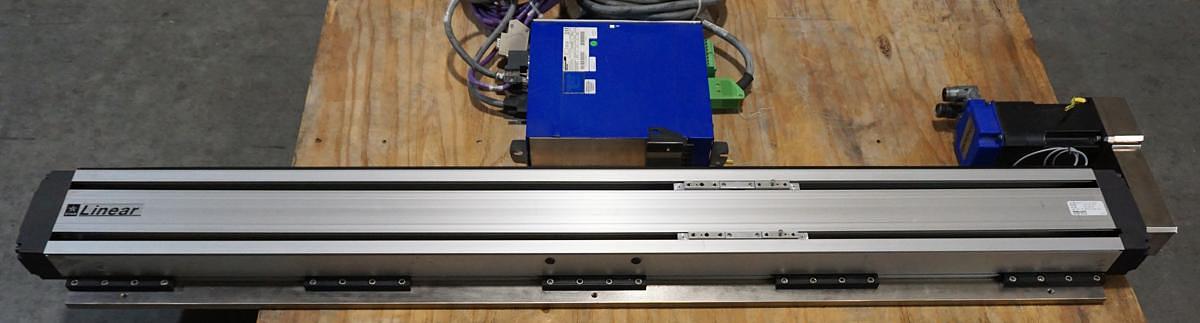 Refurbished Vacuum Chamber Bell Jar Lift- Rexroth Bosch CKK 20-145 linear actuator with 48" travel, Kollmorgen Servostar 603 controller and MT306A1 motor drive