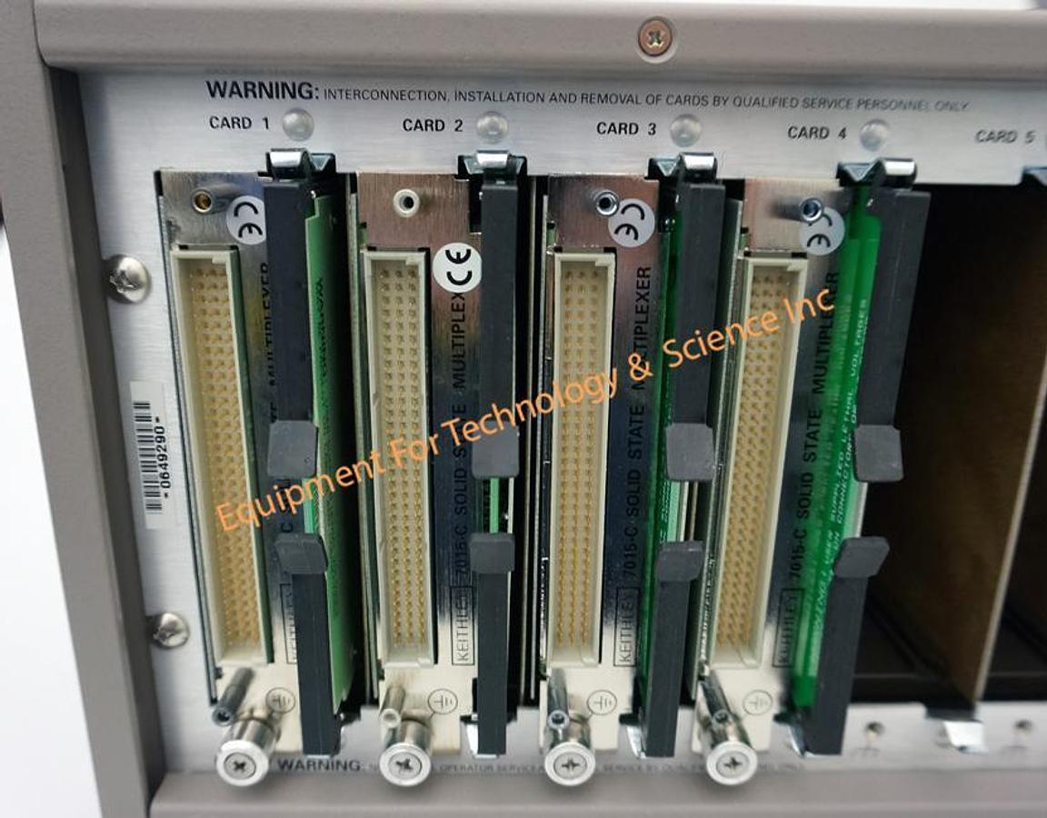 Used Keithley 7002 Switch with (4) 7015C solid state multiplexer cards