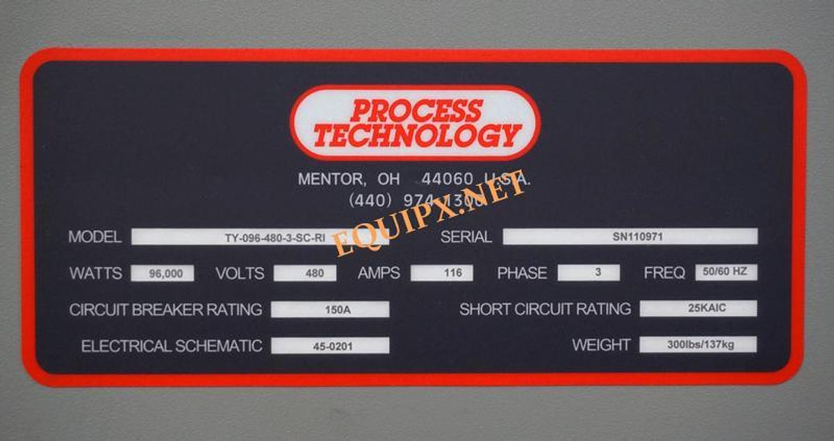 Used Process Technology Tytan Inline  Instantaneous water heater 96KW- NEW UNUSED