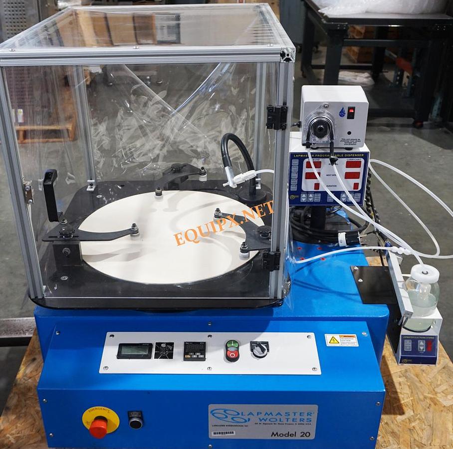Used Lapmaster Wolters 20 benchtop lapping machine with 20" diameter plate and Programmable slurry dispenser