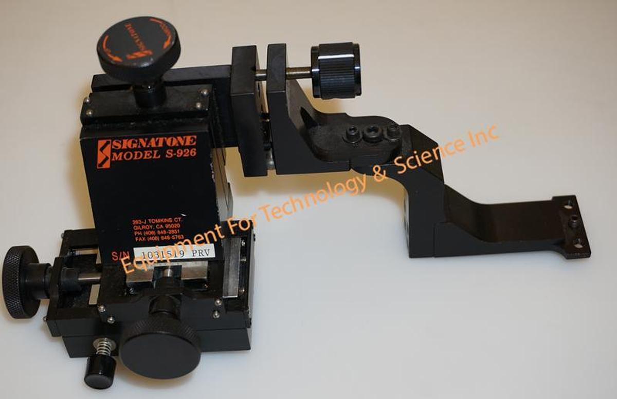 Used Signatone S-926 positioners with vacuum base