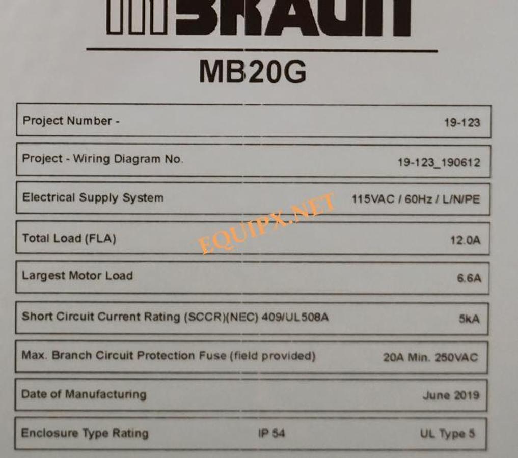 Used mbraun MB20G Inert Gas purifier with single reactor column (2019)