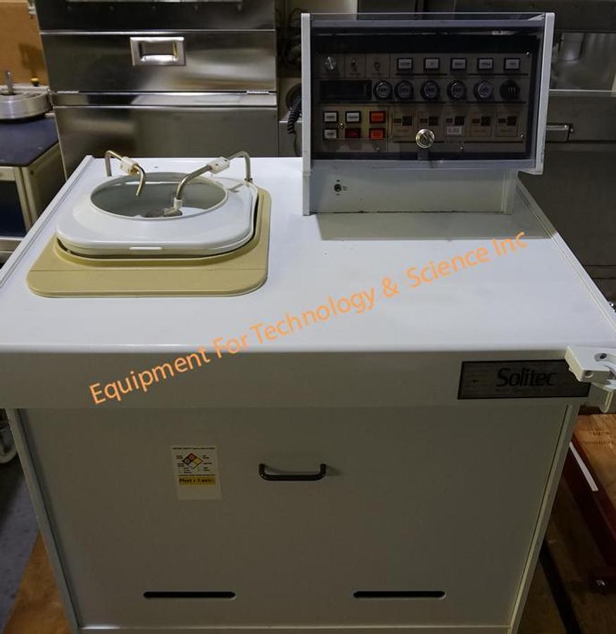 Used Solitec 5110C photoresist coater for maximum 9in diameter substrate