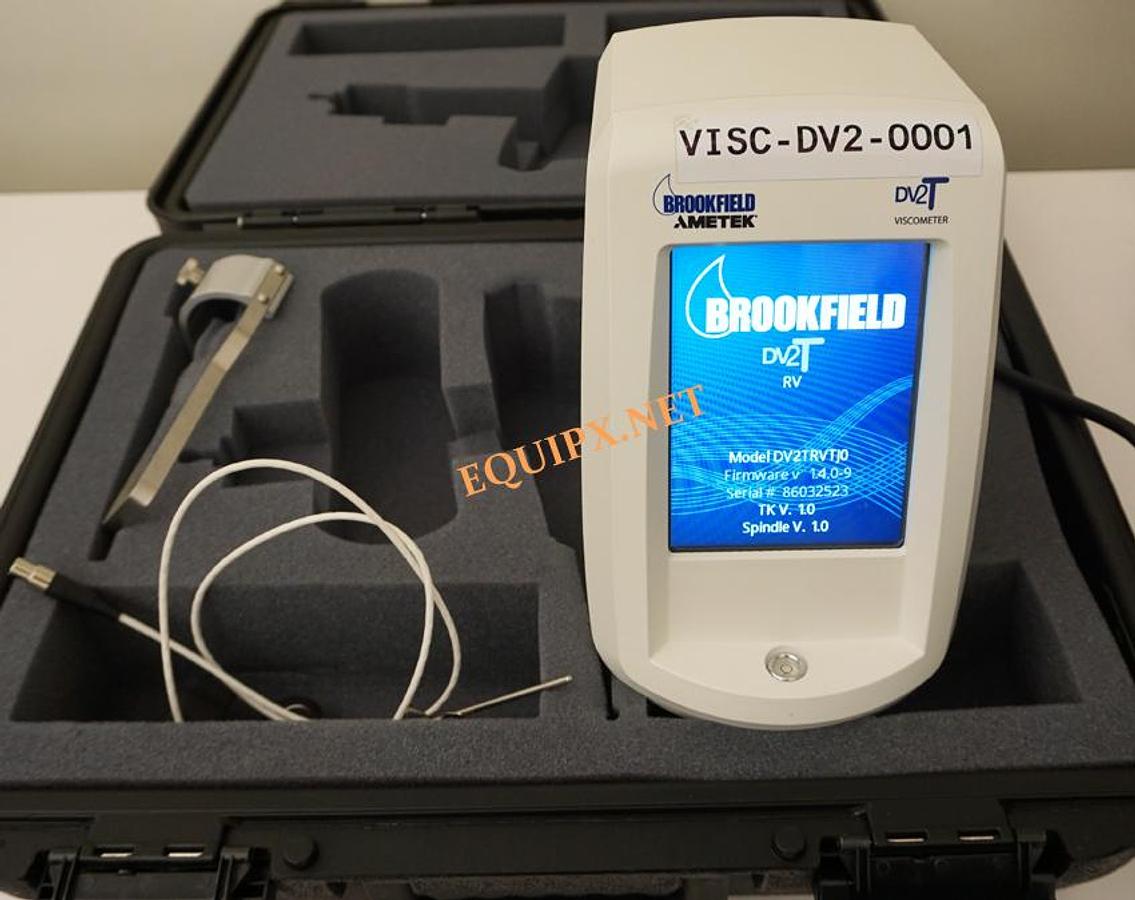 Used Brookfield DV2TRVTJ0 viscometer for medium viscosity materials