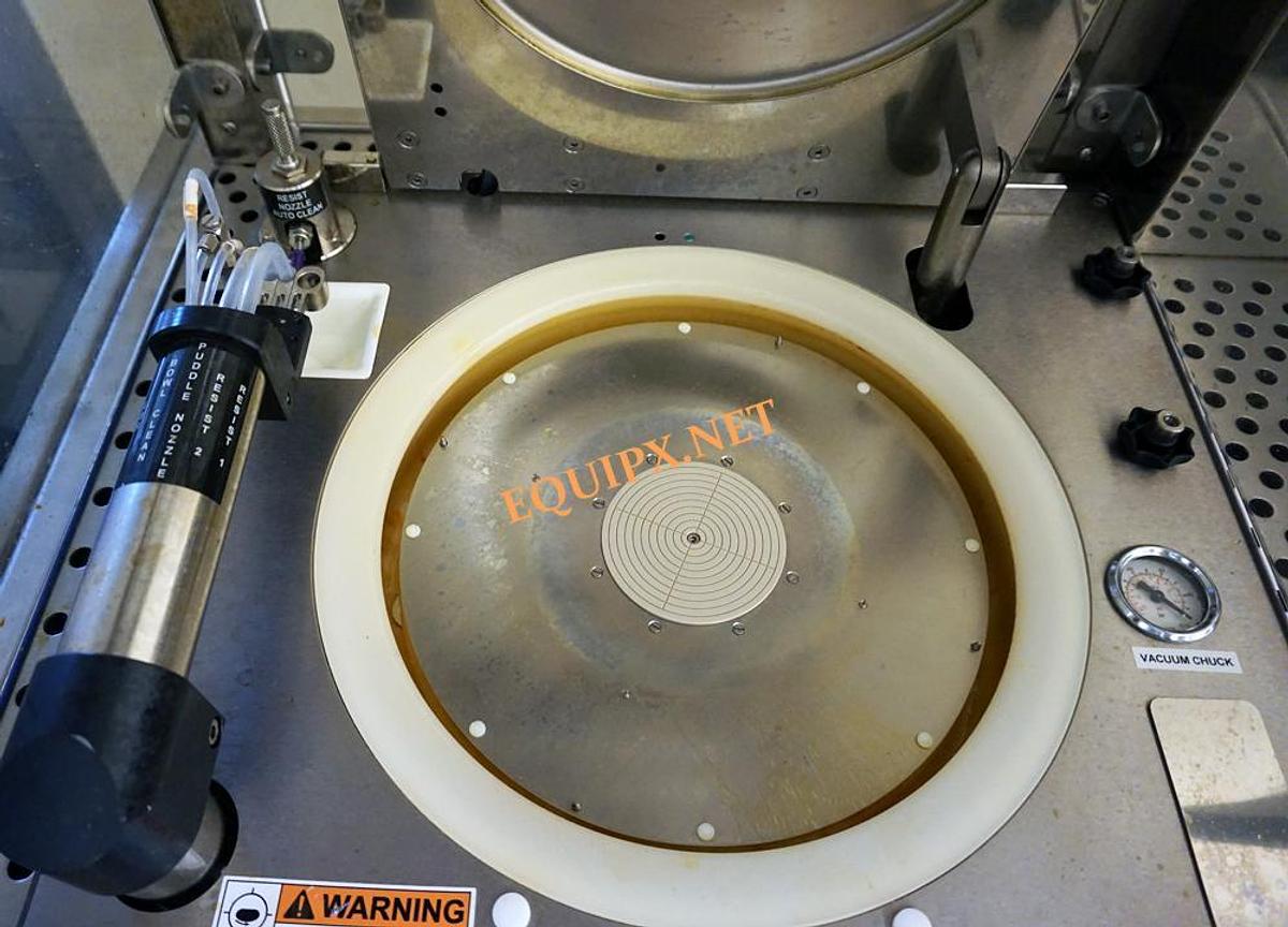 Used Suss Microtec Delta 80 Gyrset phtoresist coater with two dispense pumps