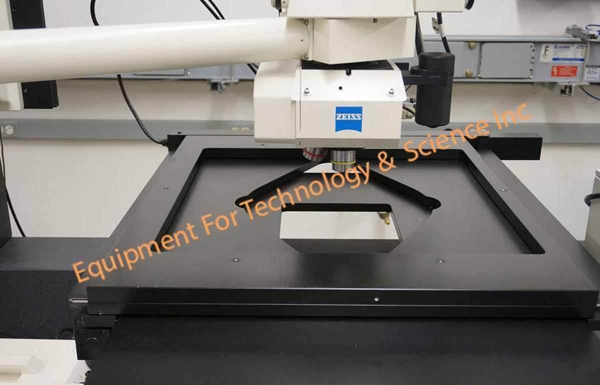 Used Zeiss LM100 Inspection Microscope for wafers up to 450mm or flat panels up to 548mmx548mm with motorized stage, brightfield, darkfield, and Nomarski inspection