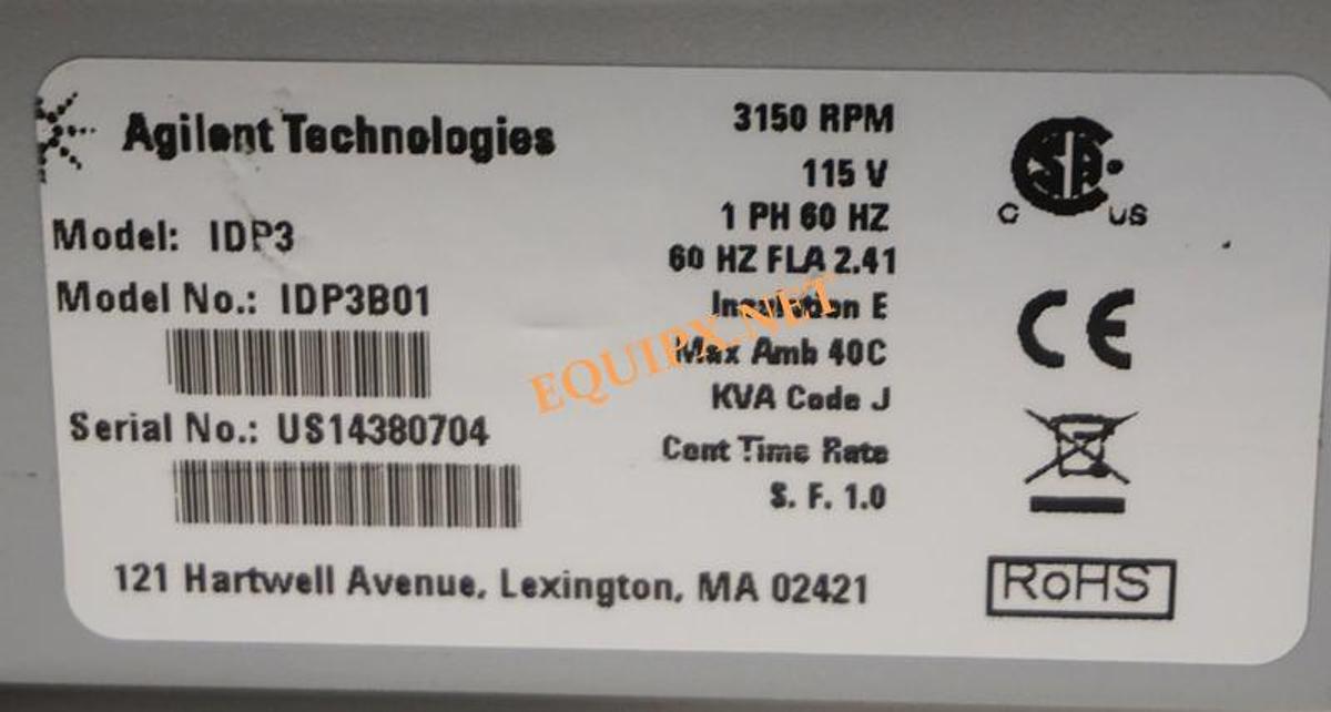 Used Agilent IDP3B01 vacuum scroll pump 2.1cfm ultimate vacuum 250mtorr 115v 50/60hz