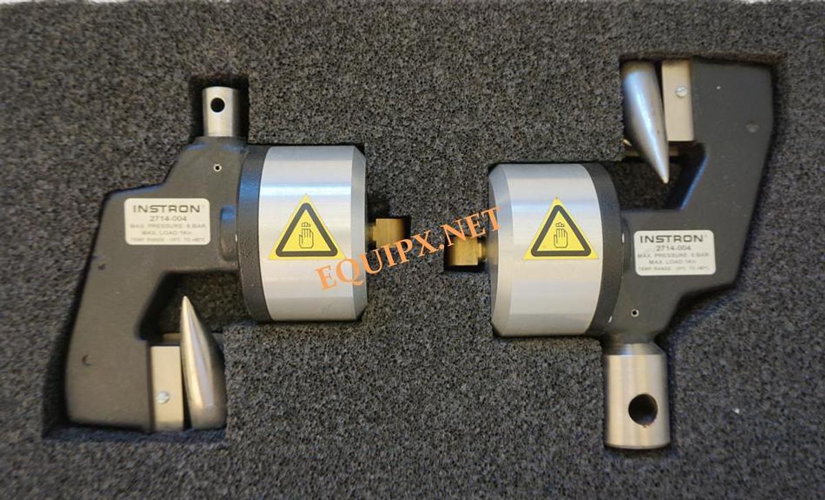 Used Instron 2714-004 cord and yarn grips with 1KN capacity (225lbf)