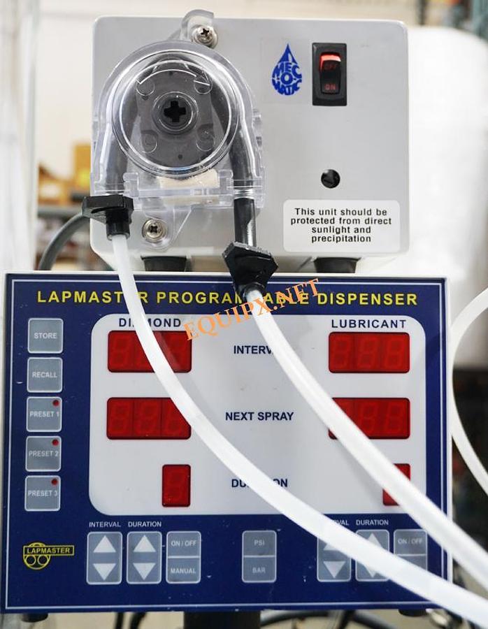 Used Lapmaster Wolters 20 benchtop lapping machine with 20" diameter plate and Programmable slurry dispenser