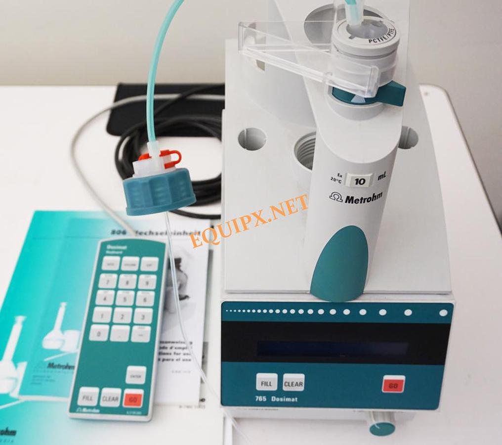 Used Kruss K100Mk2 tensiometer with PC, software, temperature circulator, and Metrohm 765 dosimeter