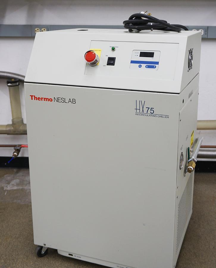 Used Thermo Neslab HX75+ with TU-1 turbo pump, Air cooled,  2kW (6820 BTU)