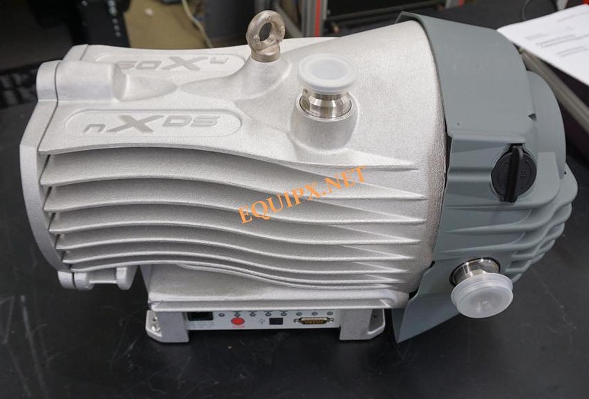 Used Edwards nXDS10ic scroll pump for corrosive applications 6.7CFM,  ultimate vacuum 5mtorr, Refurbished with new tip seals