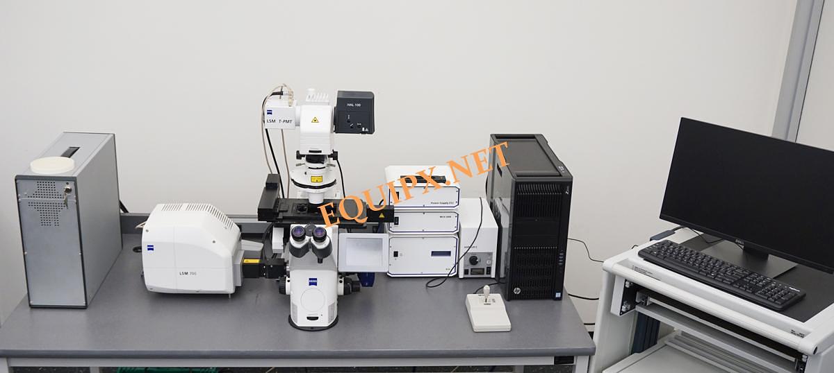 Used Zeiss LSM-700 Laser Confocal with Zeiss Axio Observer.Z1 microscope, Airyscan,  and Definite Focus
