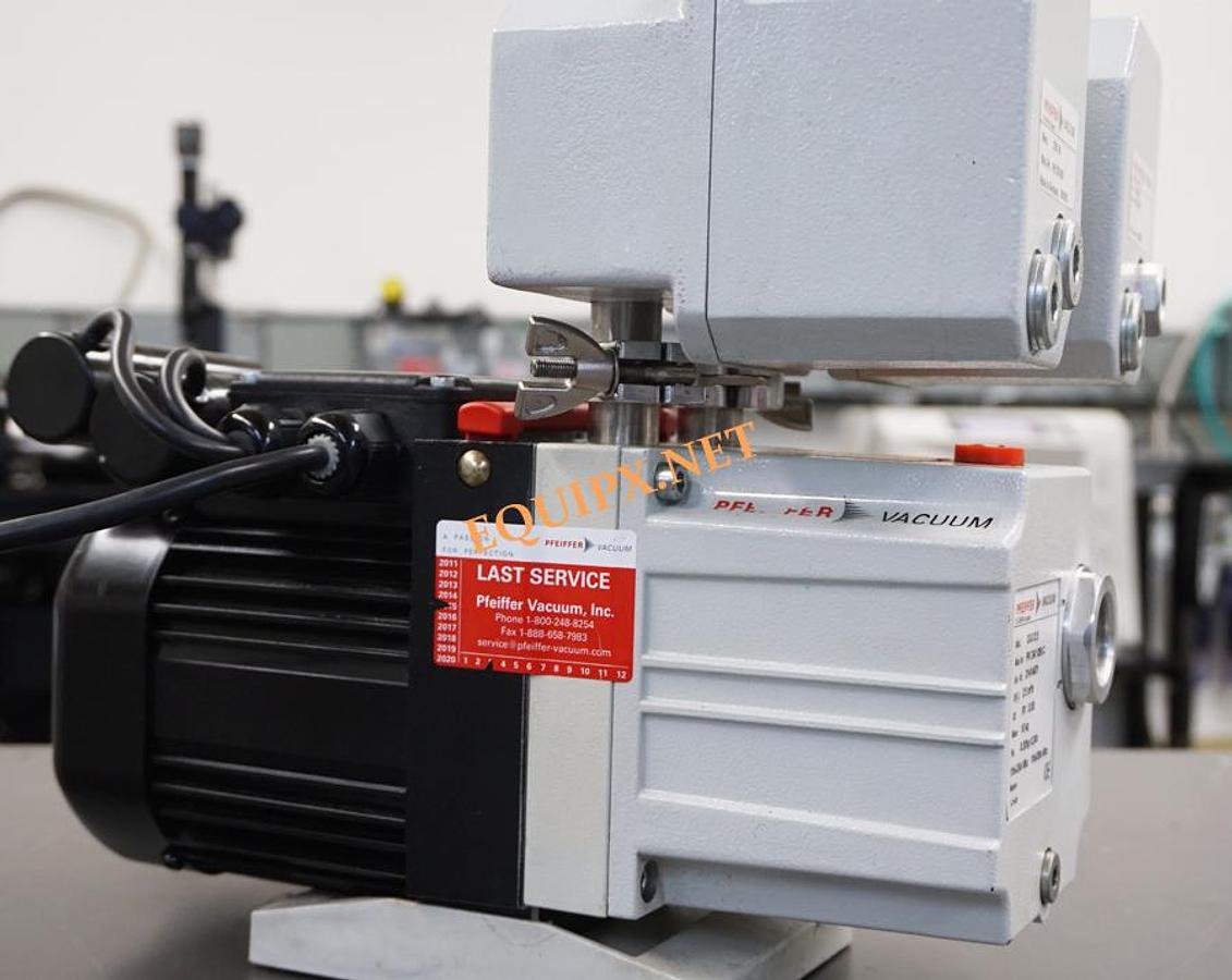 Used Pfeiffer DUO 2.5 Dual Stage Rotary Vacuum Pump 2.5CFM - Refurbished- with inlet and exhaust filters