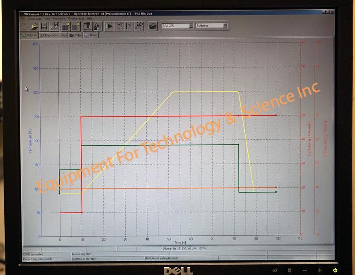 Used Finetech Fineplacer PICO Rework Station with COMISS module, top and bottom heaters